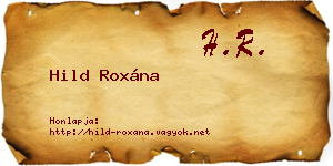 Hild Roxána névjegykártya